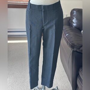 Banana Republic Navy Pinstripe Cropped Pants